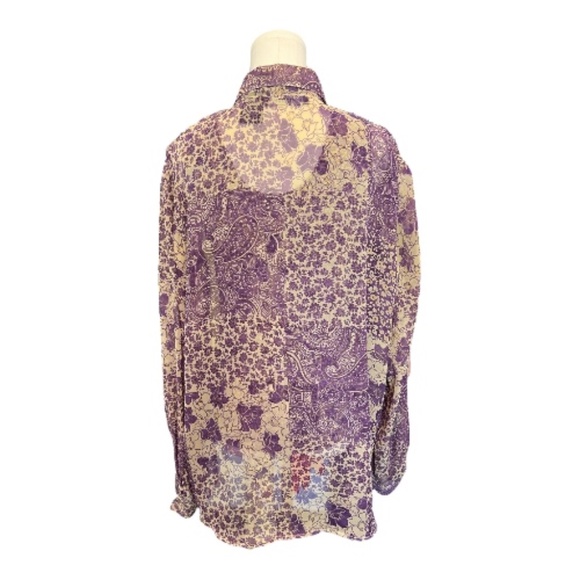 ✨ EUC IMPRESSIONS Purple & Tan Floral 2-Piece Matching Set | Women’s Sz XL - Picture 8 of 11